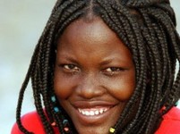 afrika, dívka afrika, dívka