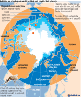 Arktida - rozsah ledov pokrvky
