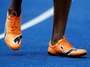 Nohy Usaina Bolta po rozbězích na MS v Berlíně