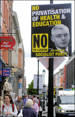 Kampaò proti smlouvì irské Socialistické strany - "Ne privatizaci zdravotnictví a vzdìlání"