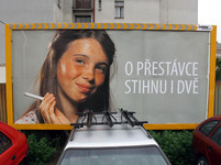 Billboard proti kouření dětí