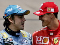 Fernando Alonso a Michael Schumacher