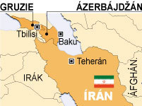 Mapa Írán, Gruzie, Ázerbájdžán